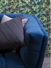 Samt-Sofa Beryl (2-Sitzer), Bezug: Polyestersamt 30.000 Sche, Füße: Walnussholz, lackiert, Korpus: Sperrholz, Samt Blau, B 164 x T 90 cm