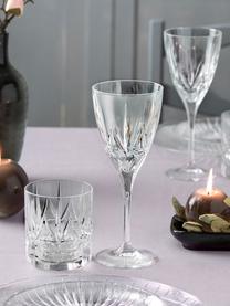 Copas de vino tinto de cristal con relieve Chic, 6 uds., Cristal Luxion, Transparente, Ø 9 x Al 22 cm, 360 ml