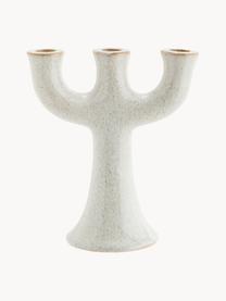 Candelabro Trident, Gres, Bianco maculato, Larg. 19 x Alt. 21 cm