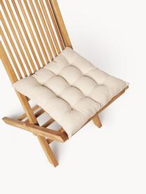 Cuscini sedia Ava 2 pz, Rivestimento: 100% cotone, Beige chiaro, Larg. 40 x Lung. 40 cm