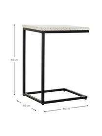 Kovový odkládací stolek s terrazzo Pablo, Bílá, černá, více barev
