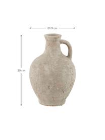 Deko-Vase Rustic in Cremeweiß, Keramik, Cremeweiß, Ø 21 x H 30 cm