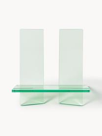 Boekenstandaard Crystal, B 27 x H 25 cm, Acrylglas, Lichtgroen, transparant, B 27 x H 25 cm