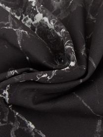 Povlak na polštář s mramorovým vzorem Malin, Mramorový vzor, černá