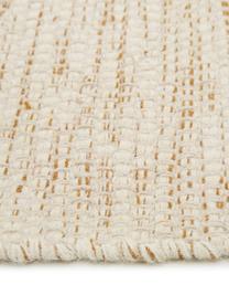 Tapis en laine beige jaune tissé main Lule, Ocre, beige