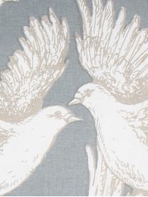 Kissenhülle Wings of Love mit Taubenmotiv, 100% Baumwolle, Hellblau, Weiss, 50 x 50 cm