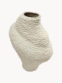 Designová váza v organickém tvaru Isla, V 32 cm, Keramika, Tlumeně bílá, Š 22 cm, V 32 cm