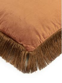 Cuscino con imbottitura Fringes, Arancione, Larg. 45 x Lung. 45 cm