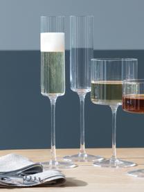 Flûte à champagne soufflée bouche Otis, 4 pièces, Verre, Transparent, Ø 7 x haut. 26 cm, 150 ml