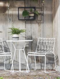 Table de balcon ronde en métal Bueno, Blanc