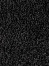 Sedie cantilever in teddy Kink 2 pz, Rivestimento: teddy (nylon, poliestere), Struttura: alluminio rivestito, Teddy nero, nero, Larg. 48 x Prof. 48 cm