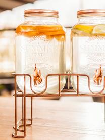 Set de dispensadores de bebida Summer Party, 2 uds., Estructura: metal recubierto, Transparente, bronceado, Cada uno 3,5 L