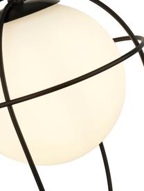 Kleine hanglamp Axis met glazen lampenkap, Lampenkap: glas, Baldakijn: gepoedercoat metaal, Zwart, Ø 23 x H 37 cm