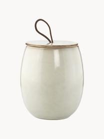 Pot de rangement Amera, Grès cérame, Beige clair, Ø 12 x haut. 16 cm