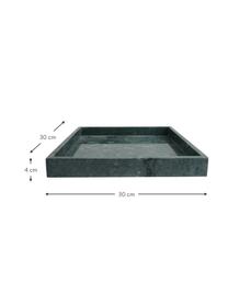 Deko-Marmor-Tablett Ciaran, Marmor, Grün, marmoriert, B 30 x T 30 cm