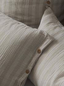 Poszewka na poduszkę z muślinu bawełnianego Saige, Jasny beżowy, S 40 x D 80 cm