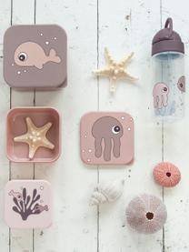 Kinder-Lunchboxen Sea Friends, 3er-Set, Kunststoff, Altrosa, Mauve, Set mit verschiedenen Grössen