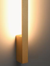 Große LED-Wandleuchte Riset, handgefertigt, Metall, beschichtet, Goldfarben, T 7 x H 120 cm