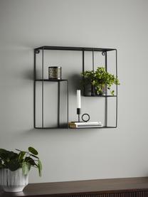 Estante de pared de metal Cooper, Metal con pintura en polvo, Negro, An 50 x Al 50 cm