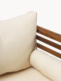 Sillón para exterior Bo, Tapizado: poliéster (resistente a l, Estructura: madera de acacia maciza a, Tejido beige, madera de acacia, An 72 x Al 64 cm