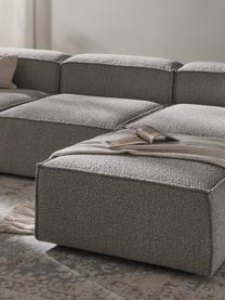 Modulares Sofa Lennon (4-Sitzer) aus Bouclé mit Hocker, Bezug: Bouclé (100 % Polyester) , Gestell: Massives Kiefernholz, Spe, Bouclé Taupe, B 327 x T 207 cm