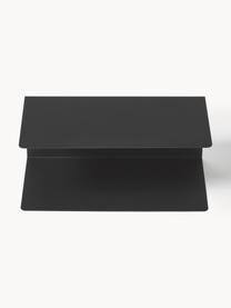 Kovový nástenný nočný stolík Neptun, 2 ks, Kov s práškovým náterom, Čierna, Š 50 x V 14 cm