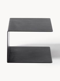 Mesitas de noche de pared de metal Neptun, 2 uds., Metal con pintura en polvo, Negro, An 35 x Al 14 cm