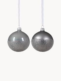 Set palline di Natale Flossy 6 pz, Vetro, Grigio, Ø 8 cm