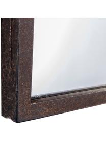 Wandspiegel Rockford met bruin metalen lijst, Frame: gecoat metaal, Donkerbruin, B 76 x H 91 cm