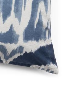 Housse de coussin imprimé Batik Vinilo, Bleu, blanc