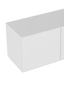 Credenza bassa bianca con ante Join, Pannello di fibra a media densità, verniciato, certificato FSC®, Bianco, Larg. 180 x Alt. 57 cm