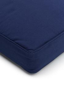 Cuscino sedia alto in cotone blu scuro Zoey, Rivestimento: 100% cotone, Blu scuro, Larg. 40 x Lung. 40 cm