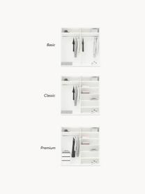 Modularer Drehtürenschrank Leon, 200 cm Breite, mehrere Varianten, Korpus: Spanplatte, melaminbeschi, Weiß, Basic Interior, B 200 x H 200 cm