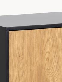 Sideboard Seaford, Korpus: Mitteldichte Holzfaserpla, Füße: Metall, pulverbeschichtet, Beige in Holzoptik, Schwarz, B 120 x H 82 cm