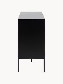 Credenza Seaford, Piedini: metallo verniciato a polv, Beige effetto legno, nero, Larg. 120 x Alt. 82 cm