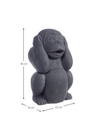 Dekorace z betonu Monkey, Potažený beton, Antracitová, Š 22 cm, V 36 cm