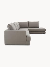 XL-Ecksofa Tribeca, Bezug: 100 % Polyester Der hochw, Gestell: Massives Kiefernholz, Füße: Massives Buchenholz, lack, Webstoff Taupe, B 405 x T 228 cm, Eckteil rechts