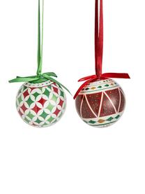 Bolas de Navidad Windy, 14 uds., Bola de espuma de polietileno forrada de papel plastificado
Caja de cartón, Multicolor, Ø 8 x Al 15 cm