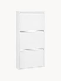 Zapatero de pared Caruso, puertas abatibles, Acero con pintura en polvo, Blanco, An 50 x Al 103 cm