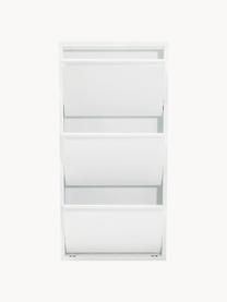 Zapatero de pared Caruso, puertas abatibles, Acero con pintura en polvo, Blanco, An 50 x Al 103 cm