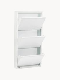 Zapatero de pared Caruso, puertas abatibles, Acero con pintura en polvo, Blanco, An 50 x Al 103 cm