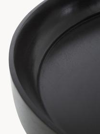 Ronde bijzettafel Bowl van mangohout, Tafelblad: mangohout, gelakt, Poten: gepoedercoat staal, Mangohout, zwart gelakt, Ø 53 x H 46 cm