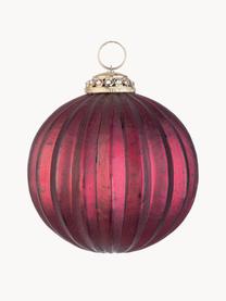 Palline albero di Natale Daring 4 pz, Vetro, Rosso vino, Ø 10 x Alt. 10 cm