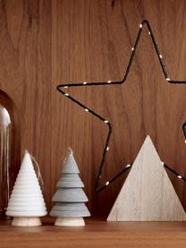 Sada dekorací ve tvaru vánočních stromečků Maggie, 3 díly, Dřevovláknitá deska střední hustoty (MDF), Dřevo, šedá, hnědá, krémově bílá, Ø 6 cm, V 10 cm