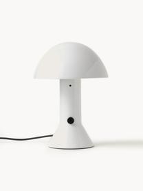 Lámpara de mesa pequeña orientable Elmetto, Plástico, Blanco, Ø 22 x Al 28 cm