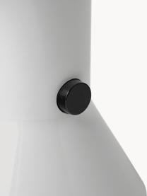 Lámpara de mesa pequeña orientable Elmetto, Plástico, Blanco, Ø 22 x Al 28 cm