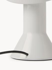 Petite lampe à poser avec abat-jour réglable Elmetto, Plastique, Blanc, Ø 22 x haut. 28 cm