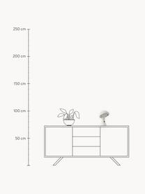 Kleine tafellamp Elmetto met verstelbare lampenkap, Kunststof, Wit, Ø 22 x H 28 cm