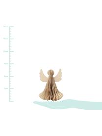 Dekoracja Angel, 2 szt., Papier, Beżowy, Ø 10 x W 13 cm