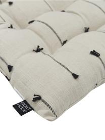 Poduszka na krzesło Arild, 100% bawełna, Beżowy, czarny, S 38 x D 38 cm